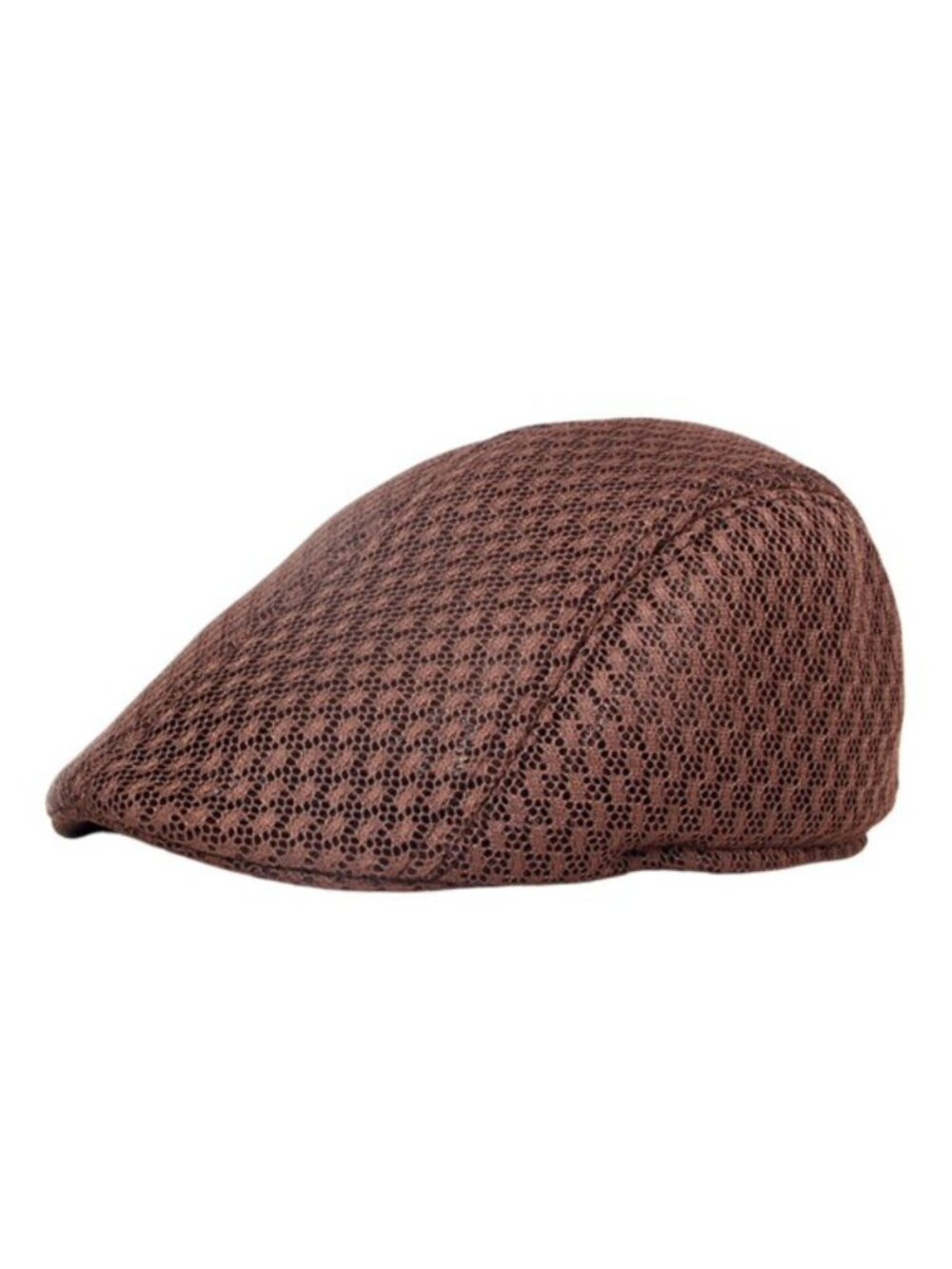 Brown Newsboy Cap Flat Ivy Driving Golf Cabbie Hat Breathable Casual Outdoor